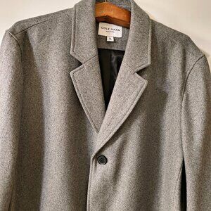 Cole Haan Men’s Wool Blend Overcoat – Gray – Size XXL